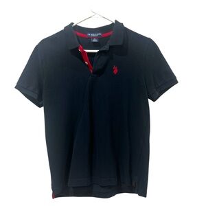 U.S. Polo Assn. Black and Red Polo Shirt